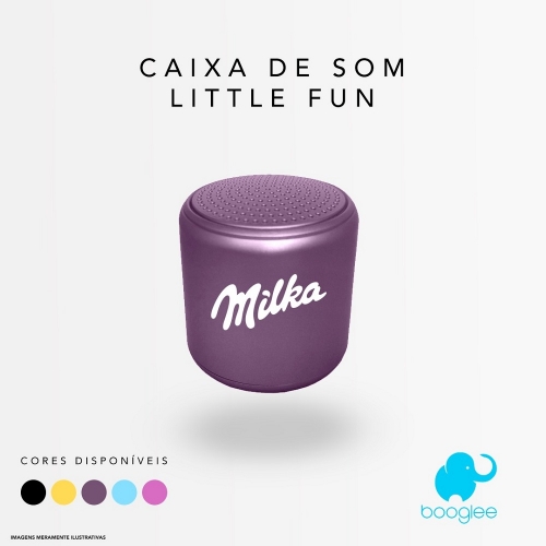 Brindes eletrônicos personalizados - Mini Caixa de Som LittleFun